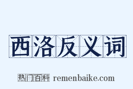 西洛反义词是什么意思的图片